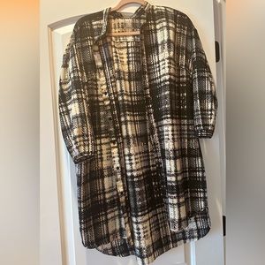 Topshop Button Up Plaid Dress
